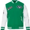 New York Jets Script Tail Varsity Jacket