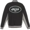 New York Jets Varsity Black And Grey Jacket