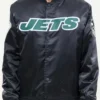 New York Jets Wordmark Black Varsity Jacket