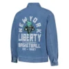 New York Liberty The Wild Collective Full Zip Unisex Denim Jacket