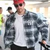 NYC 2025 Nick Jonas Plaid Shirt Jacket