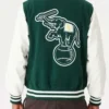 Oakland Athletics Letterman Green And White Jacket