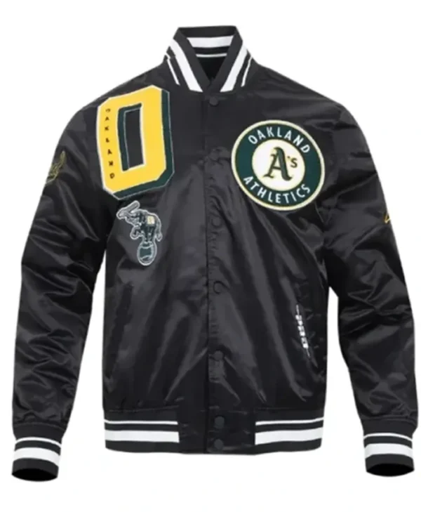 Oakland Athletics Mashup Classic Rib Varsity Jacket
