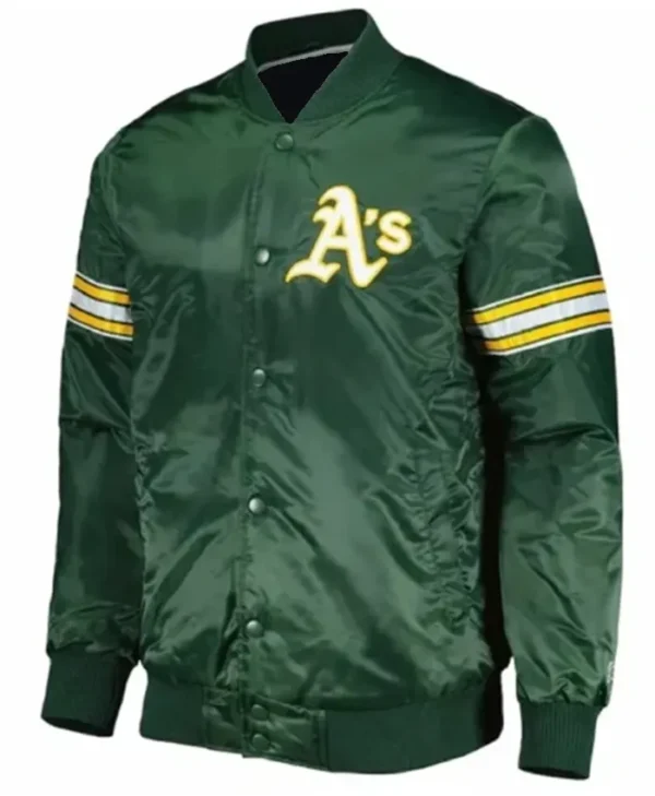 Oakland Athletics Pick And Roll Green Varsity Jacket