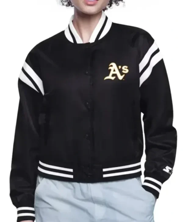 Oakland Athletics Printed Logo Varsity Jacket