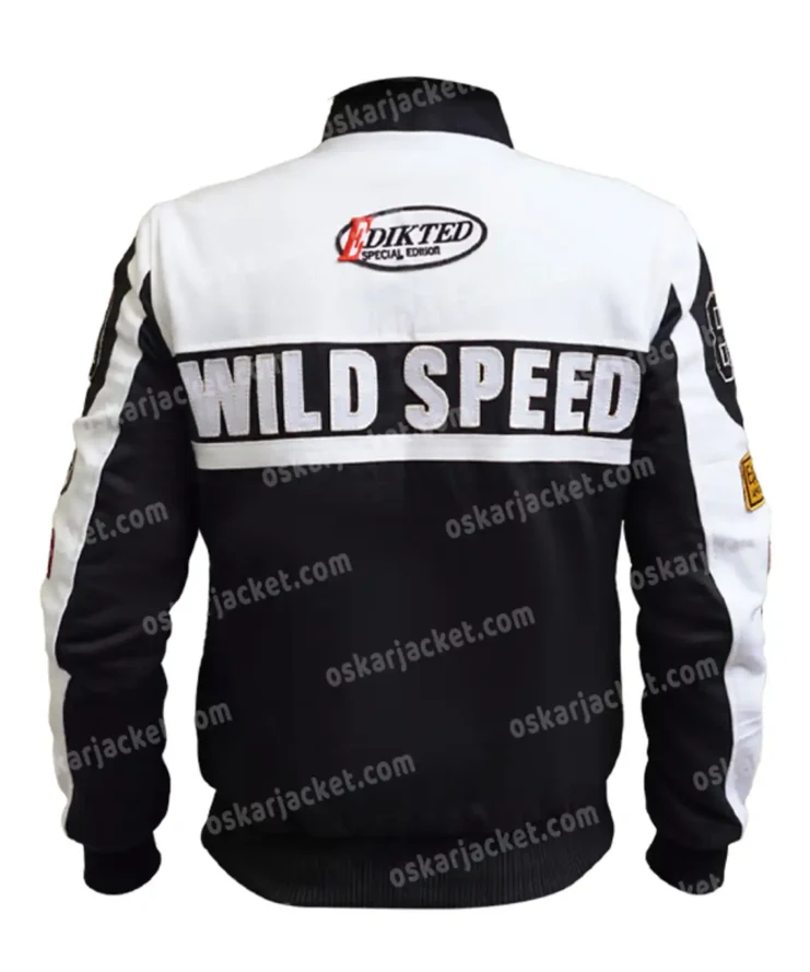 Order Now Berna J Edikted Women Black and White Moto Bomber Jacket