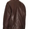 Oversized Leather Brown Jacket