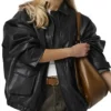 Oversized Leather Womens Jacket