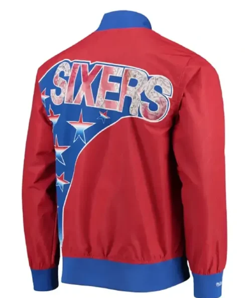 Philadelphia 76ers Mitchell And Ness Warm Up Jacket