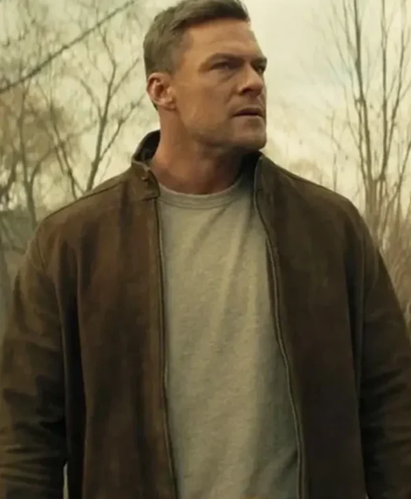 Reacher S03 Alan Ritchson Brown Suede Jacket