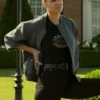 Reacher S03 Maria Sten Grey Bomber Jacket