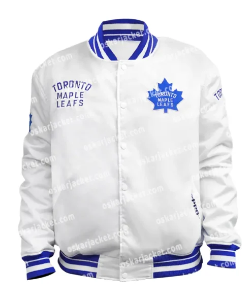 Retro Toronto Maple Leafs Classic Varsity White Jacket