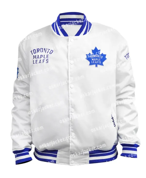 Retro Toronto Maple Leafs Classic Varsity White Jacket