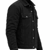 Yellowstone Black Cotton Jacket for Men