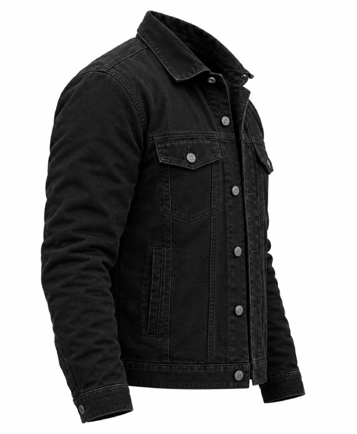 Yellowstone Black Cotton Jacket for Men