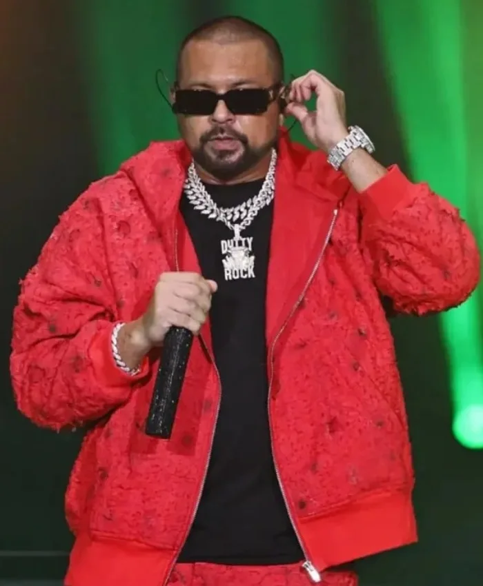 Shop Sean Paul Good Vibes Only Red Hooded Jacket