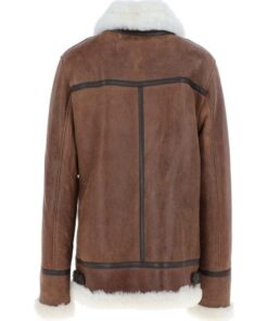 Men Authentic WWII Style Shearling Flight Leather Jacket