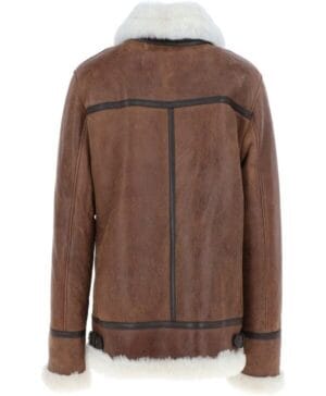 Men Authentic WWII Style Shearling Flight Leather Jacket