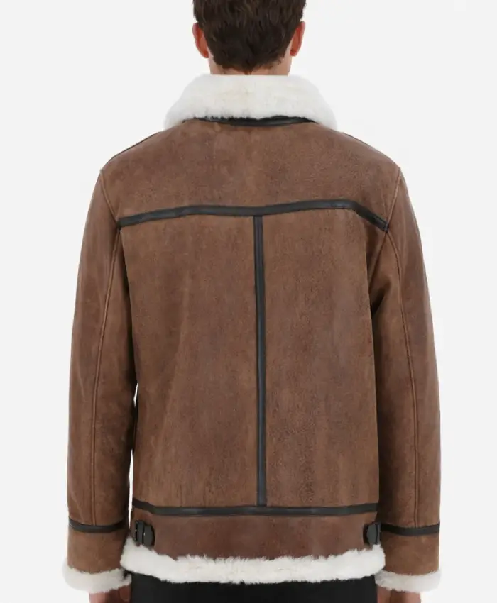 Shop Men Authentic WWII Style Shearling Flight Leather Jacket