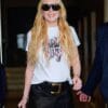 Lindsay Lohan NYC White Graphic Tee
