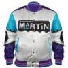 Martin Lawrence 8 Ball Graphic Bomber Satin Jacket For Unisex