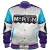 Martin Lawrence 8 Ball Graphic Bomber Satin Jacket For Unisex