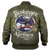 Shop Tuskegee Airmen Zip-Up Green Bomber Jacket