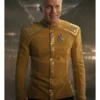 Anson Mount Star Trek Strange New Worlds Captain Pike Gold Uniform Jacket