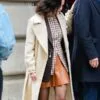TV Series Only Murders In The Building S05 Selena Gomez Oversized Long Beige Coat