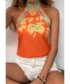 Bachelor in Paradise S10 Leslie Fhima Orange Floral Top