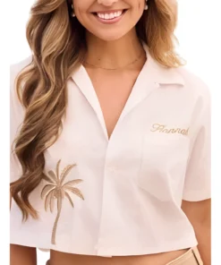 TV Show Bachelor in Paradise Hannah Brown White Palm Shirt