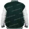 Team New York Jets Kevin Arnold Green And White Varsity Jacket