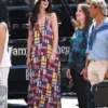 Anne Hathaway Movie The Devil Wears Prada 2 Multi-color Long Dress