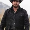 Cole Hauser American TV Series Yellowstone Rip Wheeler Black Cotton Jacket