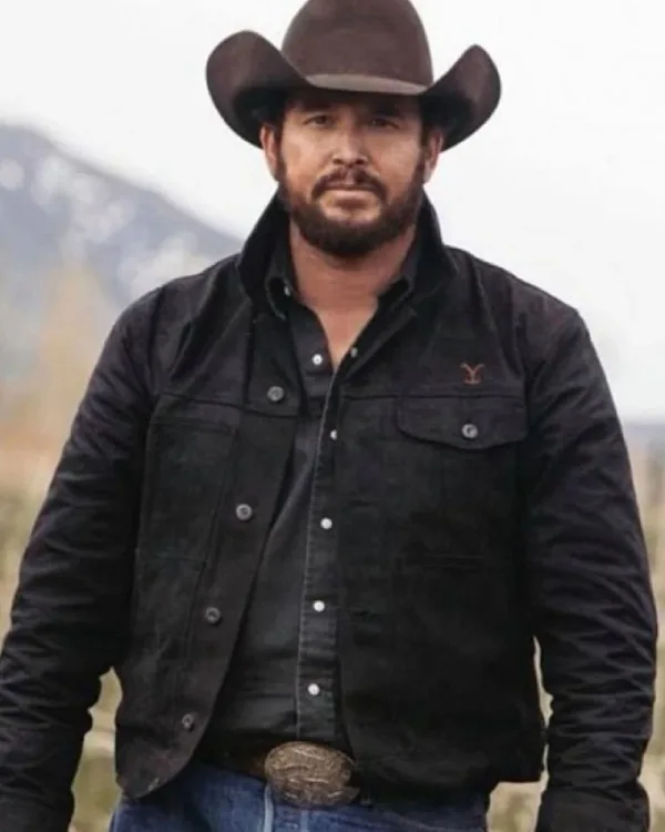 Cole Hauser American TV Series Yellowstone Rip Wheeler Black Cotton Jacket