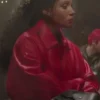 Too Much 2025 Adwoa Aboah Red Leather Jacket