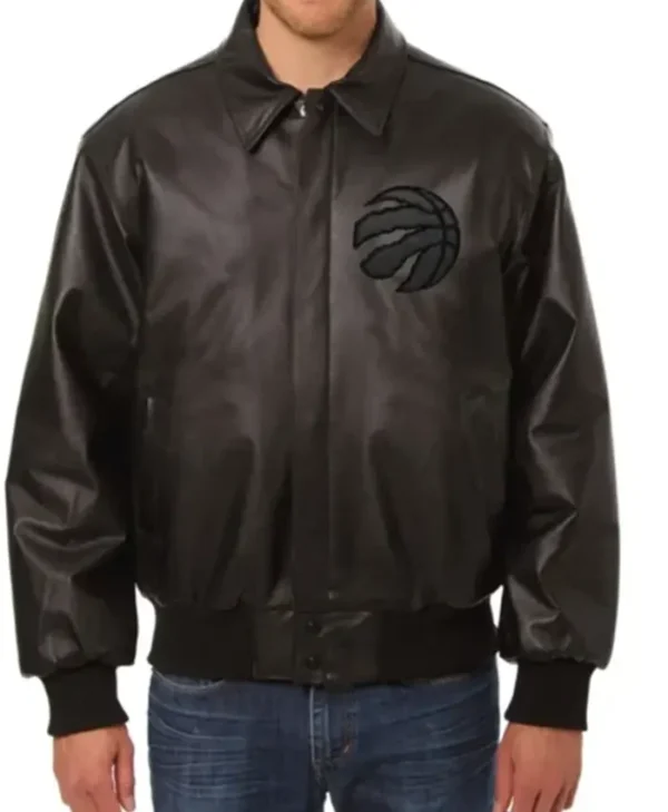 Toronto Raptors Leather Varsity Jacket