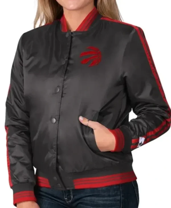 Toronto Raptors Overtime Black Varsity Jacket