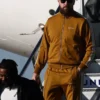 Travis Kelce Super Bowl LIX 2025 Brown Tracksuit