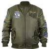 Buy Tuskegee Airmen Zip-Up Green Bomber Jacket