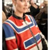 Candice Swanepoel Cropped Leather Jacket
