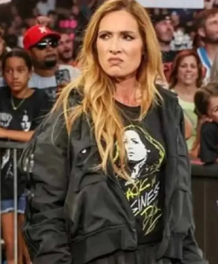 WWE Raw 2025 Becky Lynch Black Track Jacket
