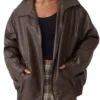 Womens Baggy Brown Leather Jacket