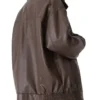 Womens Baggy Leather Brown Jacket