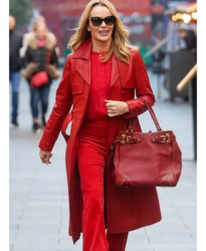 Amanda Holden Red Trench Coat