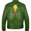 Eros Mala influencia Alberto Olmo Green Quilted Leather Jacket