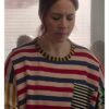 Resident Alien S4 Alice Wetterlund Striped Ribbed Top