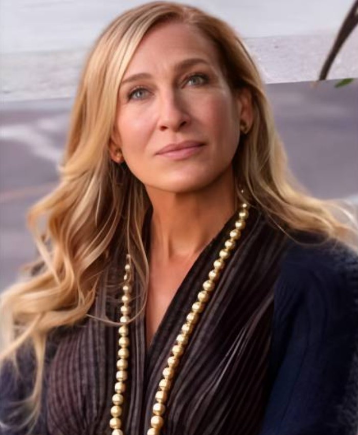 Shop And Just Like That 2025 Carrie Bradshaw Checked Tailored Jacket