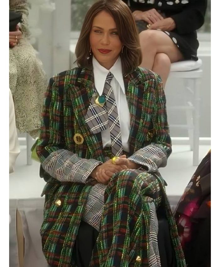 Lisa Todd TV Series And Just Like That S3 Nicole Ari Parker Wexley Plaid Coat