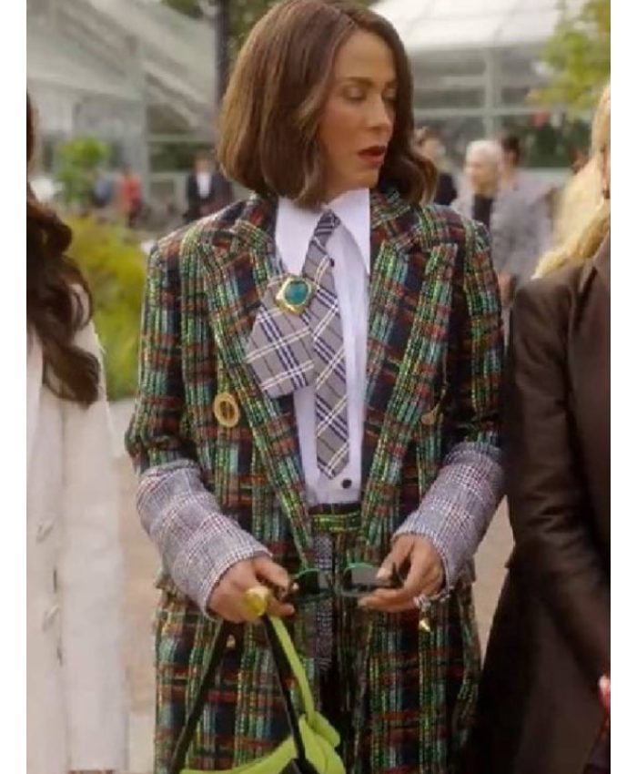 Lisa Todd TV Series And Just Like That S3 Nicole Ari Parker Wexley Plaid Multicolor Coat